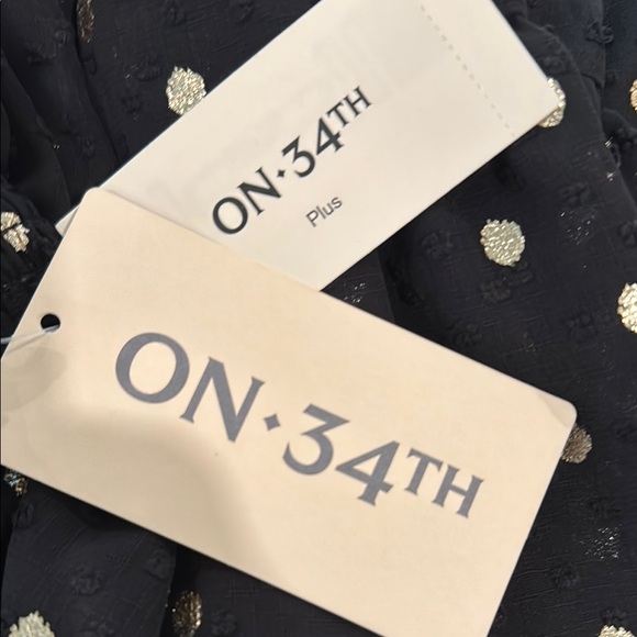 Black and gold Mock Neck Tiered Dress - Picture 5 of 5